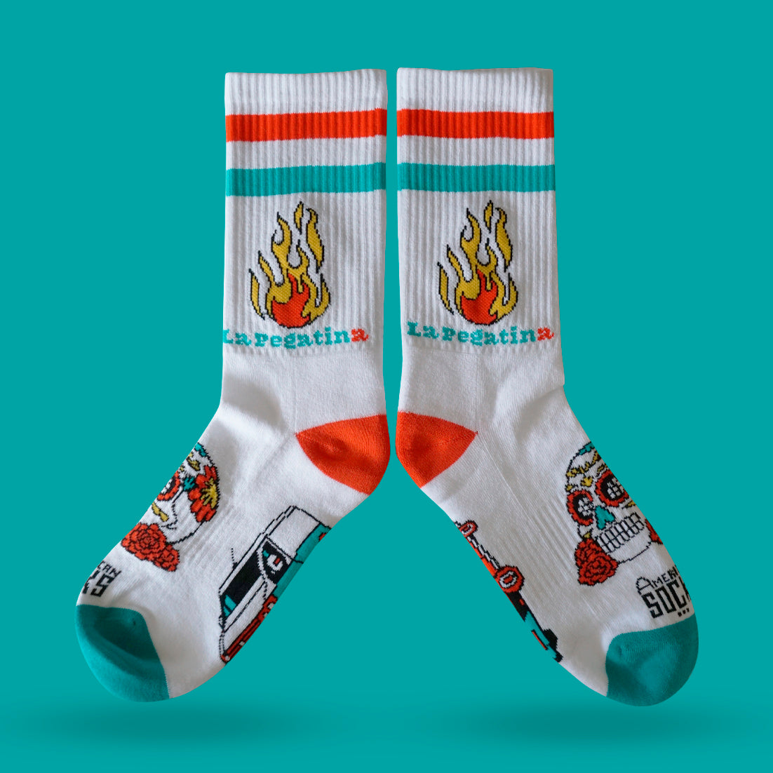 la pegatina american socks calcetines fuegos del barrio