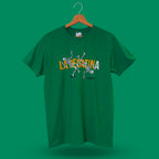 la pegatina camiseta verde esqueletos front