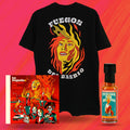 La pegatina pack fuegos del barrio cd camiseta salsa picante