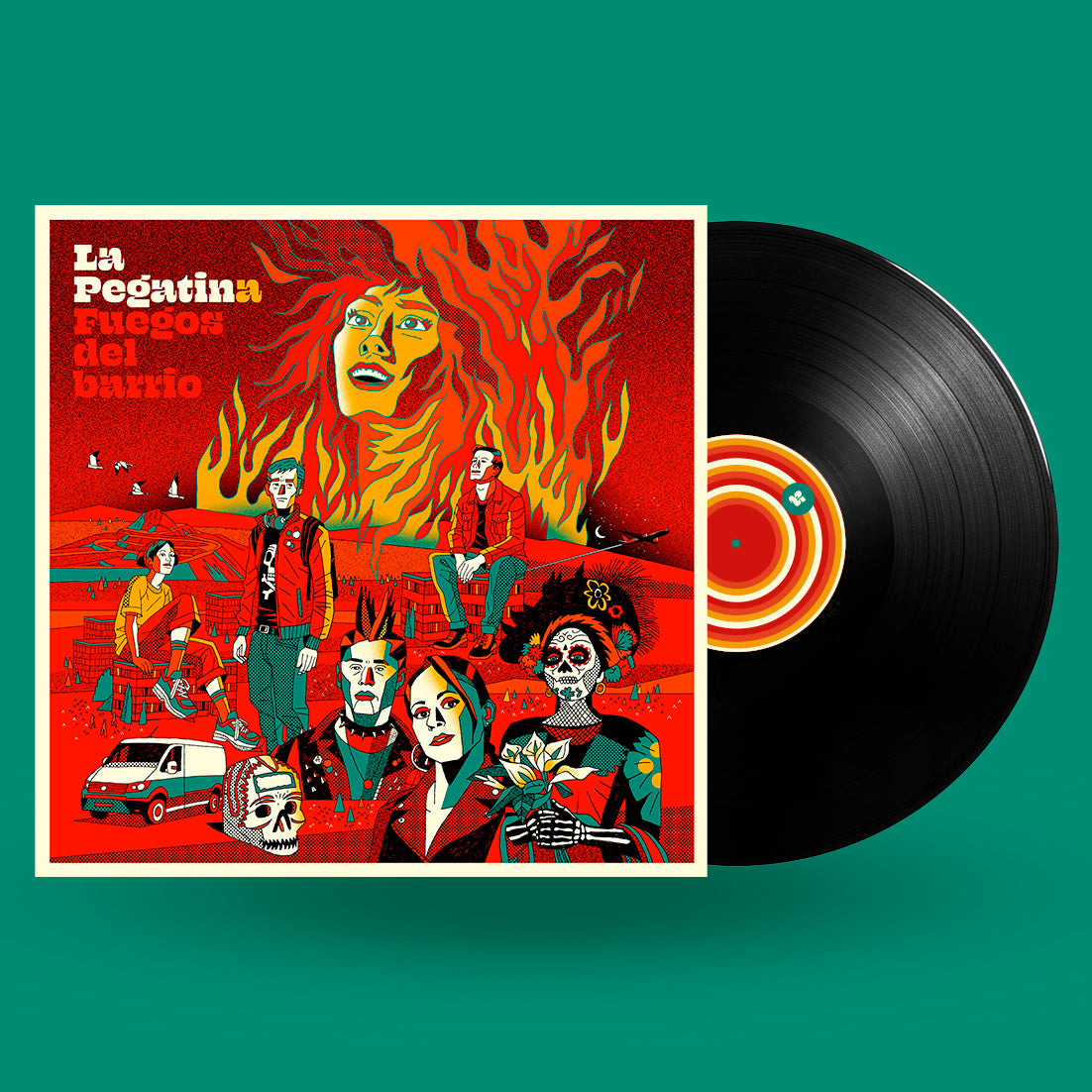 la pegatina vinilo fuegos del barrio